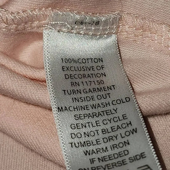 Quacker Factory Womens Light Pink Embellished Seguin Long Sleeve Shirt Top Large - Picture 5 of 5